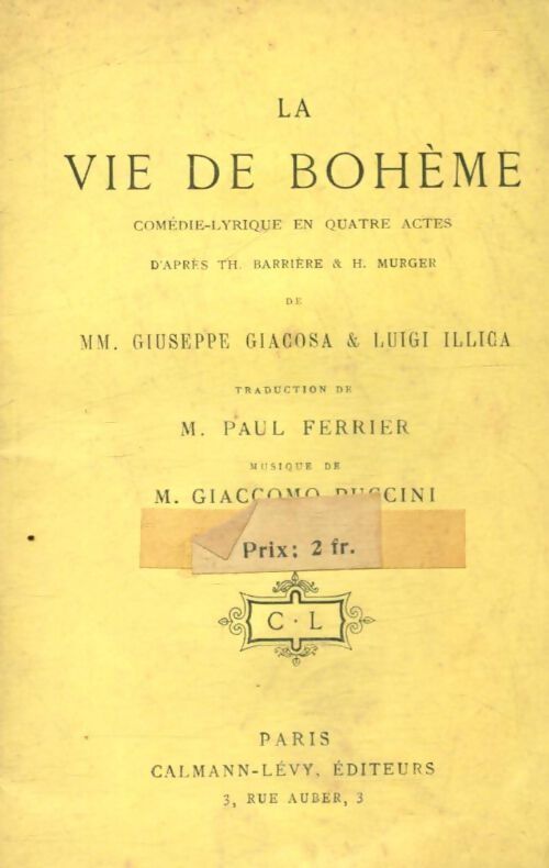 La vie de bohème - Luigi Illca - Livre