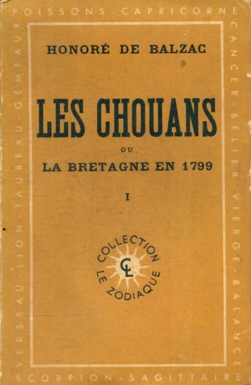Les chouans Tome I - Honoré De Balzac - Livre