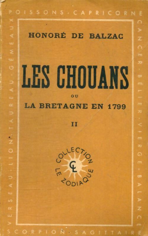 Les chouans Tome II - Honoré De Balzac - Livre