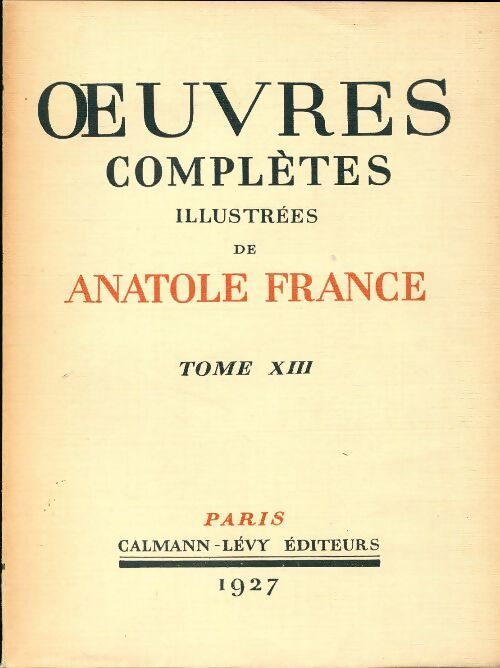 Clio / Histoire comique / La pierre blanche - Anatole France - Livre