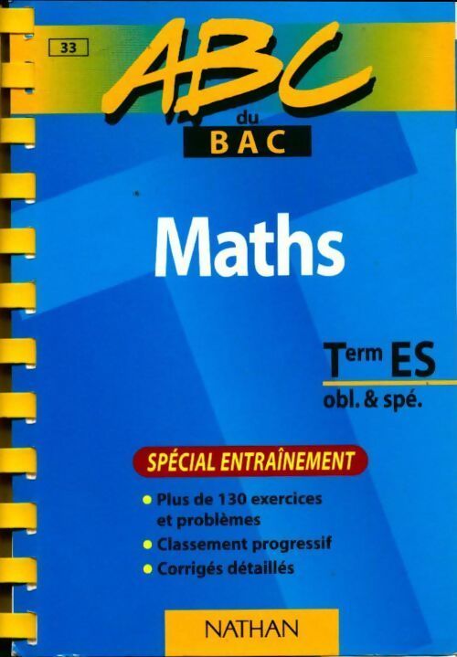 Maths Terminale ES obligatoire et spécialité 1998 - Marc Gourion - Livre