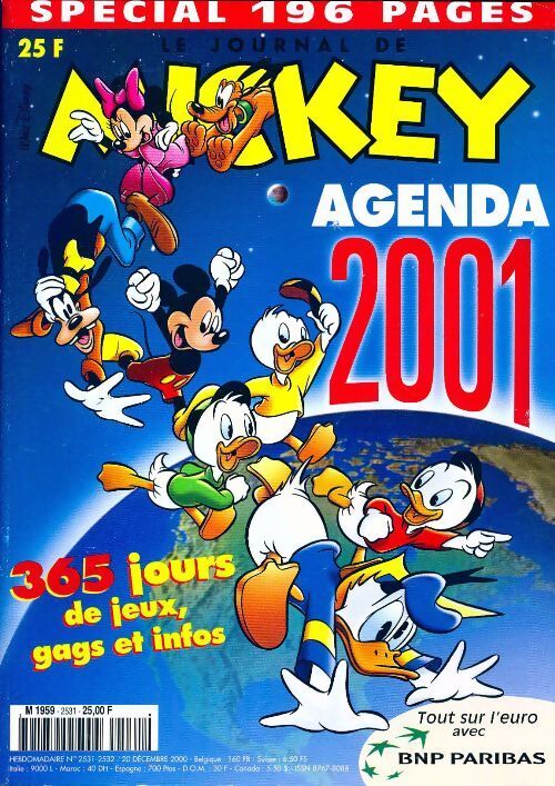 Le Journal de Mickey n°2531 : Agenda 2001 - Collectif - Livre
