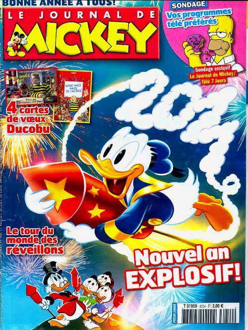 Le journal de Mickey n°3054 : Nouvel an explosif ! - Collectif - Livre
