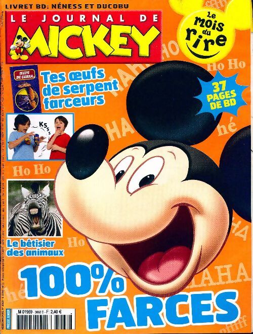 Le journal de Mickey n°3068 : 100% farces - Collectif - Livre