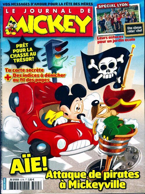 Le journal de Mickey n°3075 : Aïe ! Attaque de pirates à Mickeyville - Collectif - Livre