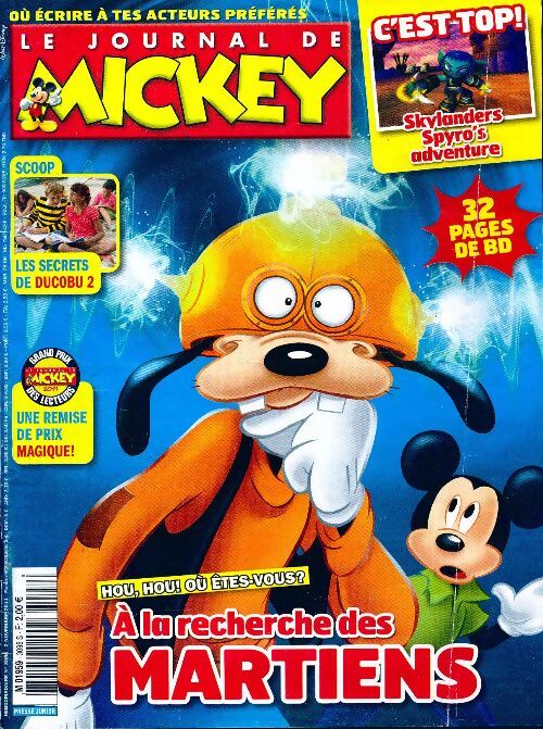 Le journal de Mickey n°3098 : A la recherche des martiens - Collectif - Livre