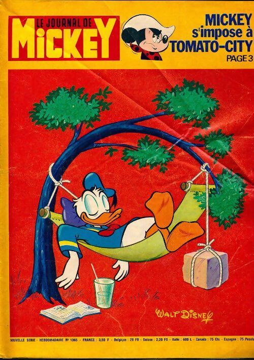 Le journal de Mickey n°1365 : Mickey s'impose à Tomato-City - Collectif - Livre