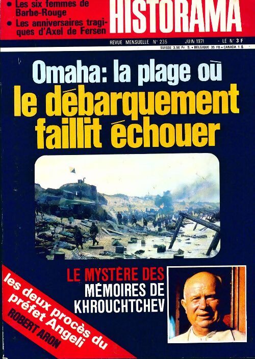 Historama n°235 : Omaha : la plage où le débarquement faillir échouer - Collectif - Livre