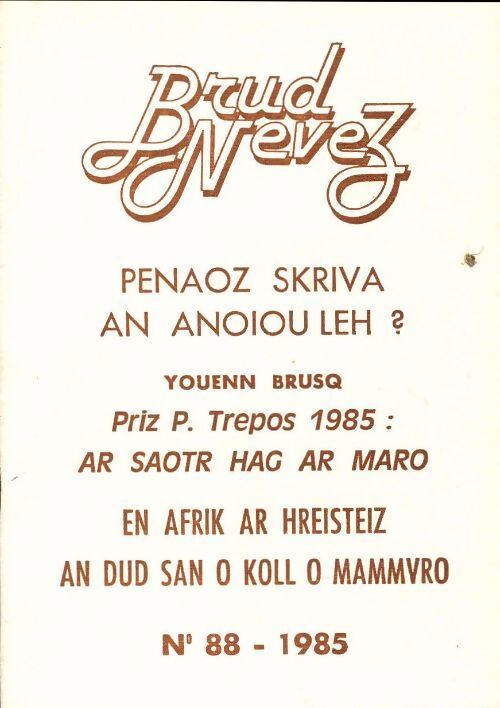 Brud nevez 1985 n°88 - Collectif - Livre