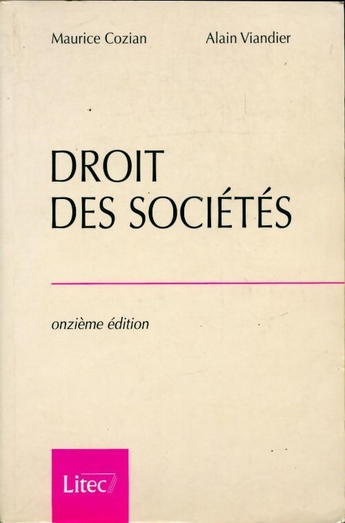 Droit des sociétés - Maurice Cozian - Livre