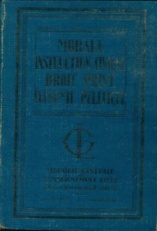 Morale, instruction civique, travail 4e - A. Souché - Livre