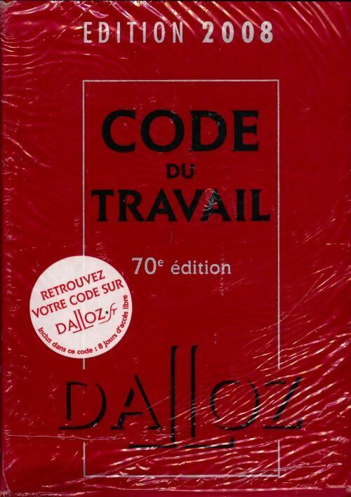 Code du travail 2008 - Dalloz - Livre