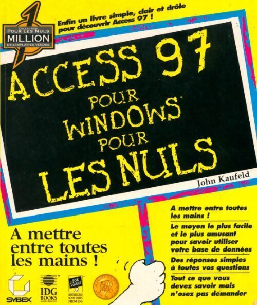 Access 97 pour windows pour les nuls - John Kaufeld - Livre