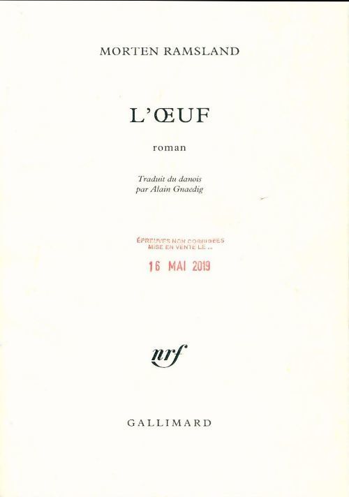 L'oeuf - Morten Ramsland - Livre