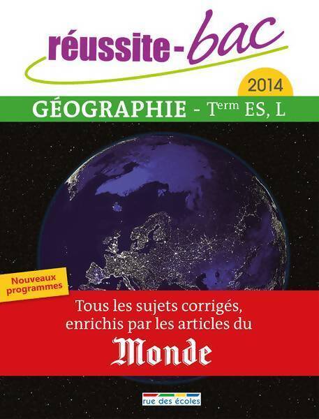 Géographie Terminales ES, L 2014 - Cédric Oline - Livre