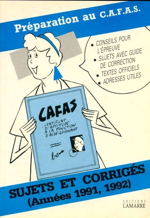 Préparation au C.A.F.A.S. Sujets et corrigés 1991-1992 - Collectif - Livre