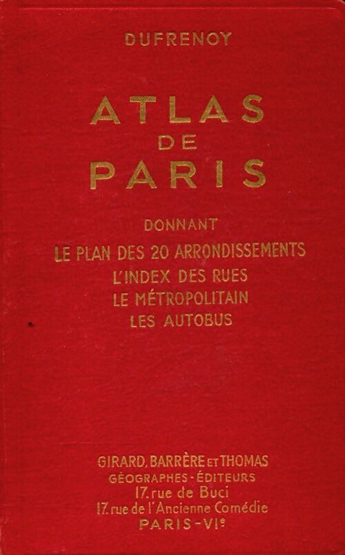 Atlas de Paris - Dufrénoy - Livre