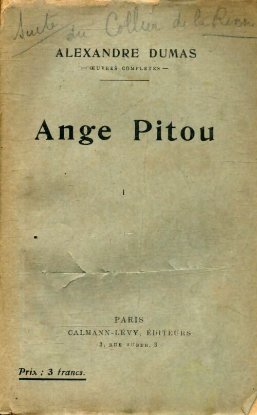 Ange Pitou Tome II - Alexandre Dumas - Livre