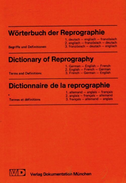 Dictionnaire de la reprographie - Collectif - Livre