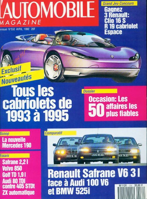 L'automobile magazine n°550 : Tous les cabriolets de 1993 à 1995 - Collectif - Livre
