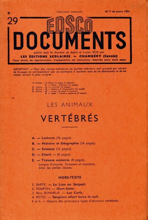 Les vertébrés - Collectif - Livre