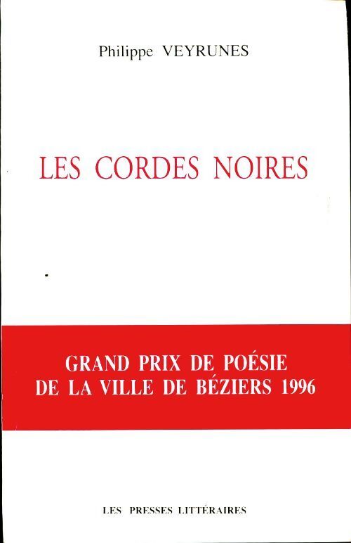 Les cordes noires - Philippe Veyrunes - Livre