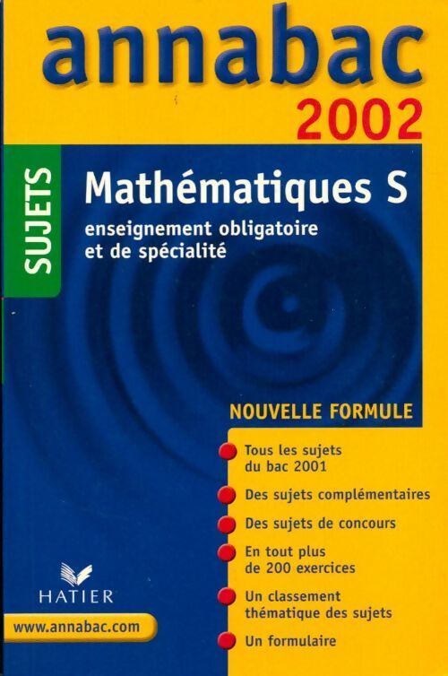 Mathématiques s. : Sujets 2002 - Richard Bréhéret - Livre