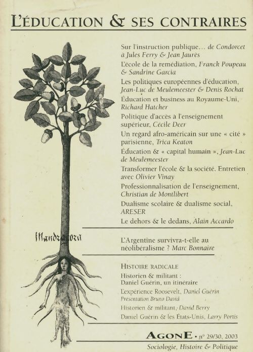 Agone n°29-30 : L'éducation et ses contraires - Collectif - Livre