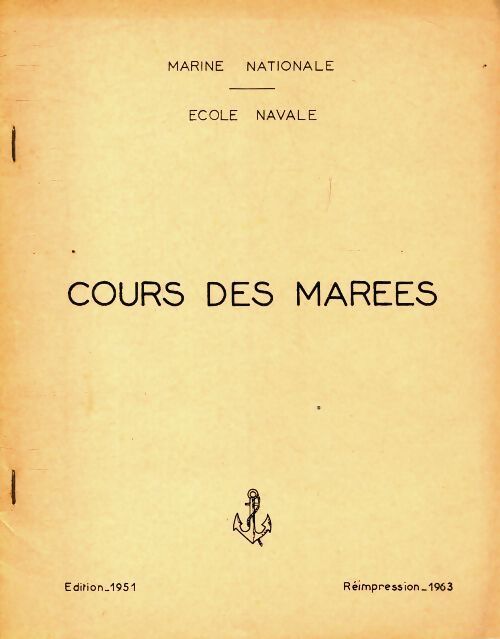 Cours des marées - Collectif - Livre