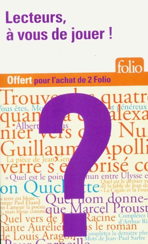 Lecteurs, à vous de jouer ! - Collectif - Livre
