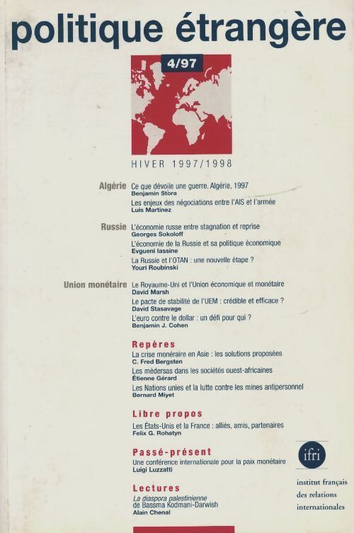 Politique étrangère 4/97 hiver 1997/1998 - Collectif - Livre