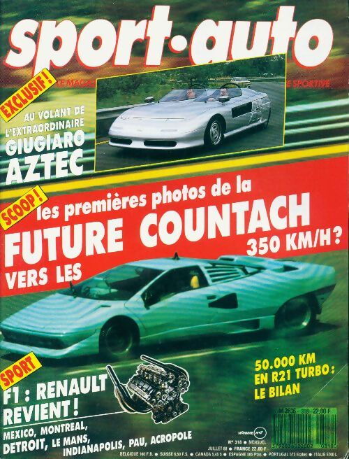 Sport-auto n°318 : Future Countach - Collectif - Livre