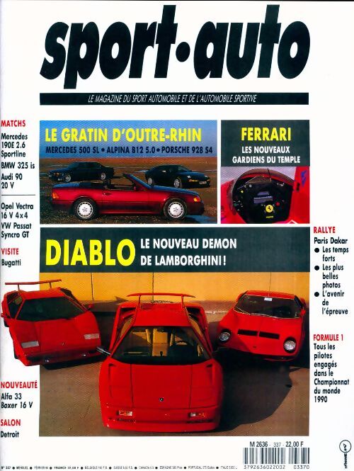 Sport-auto n°337 : Diablo / Le gratin d'Outre-Rhin - Collectif - Livre