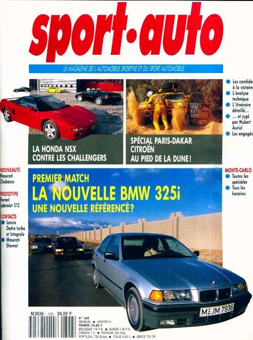 Sport-auto n°348 : La nouvelle BMW 325i - Collectif - Livre