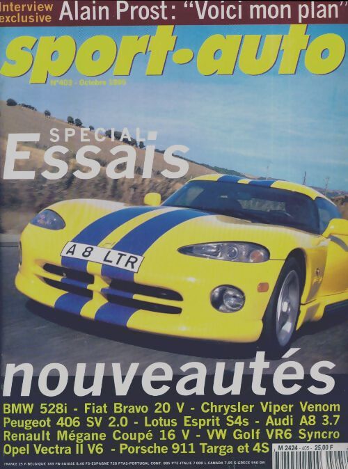 Sport-auto n°403 : Spécial essais nouveautés - Collectif - Livre