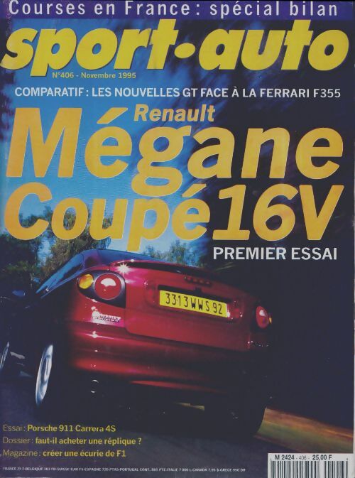 Sport-auto n°406 : Mégane coupé 16V - Collectif - Livre