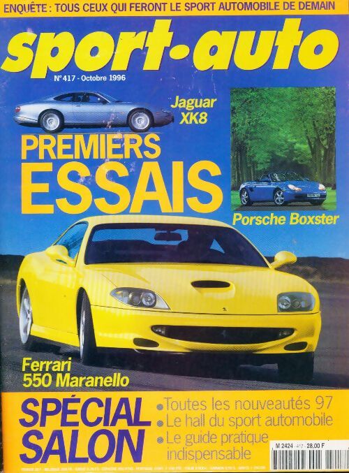 Sport-auto n°417 : Premiers essais Jaguar XK8 / Porsche Boxter - Collectif - Livre