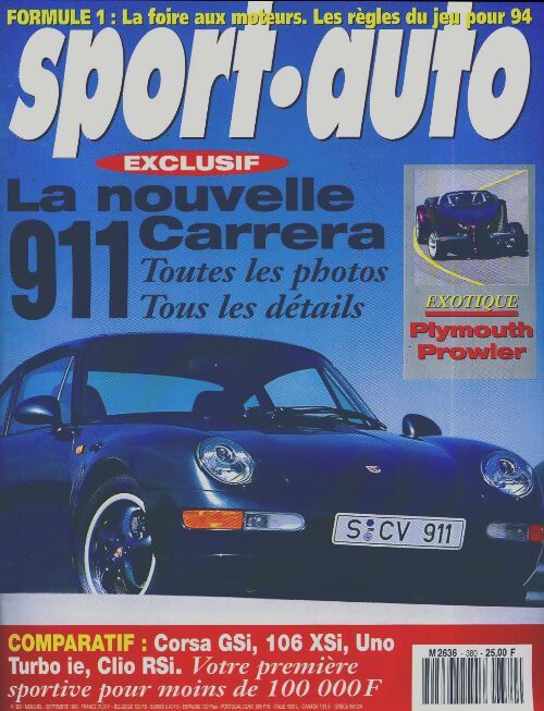 Sport-auto n°380 : La nouvelle 911 Carrera - Collectif - Livre
