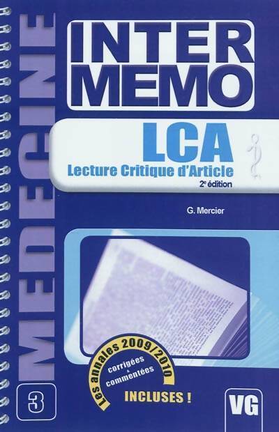 Lecture critique d'article - Grégoire Mercier - Livre