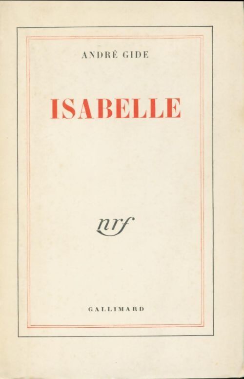 Isabelle - André Gide - Livre
