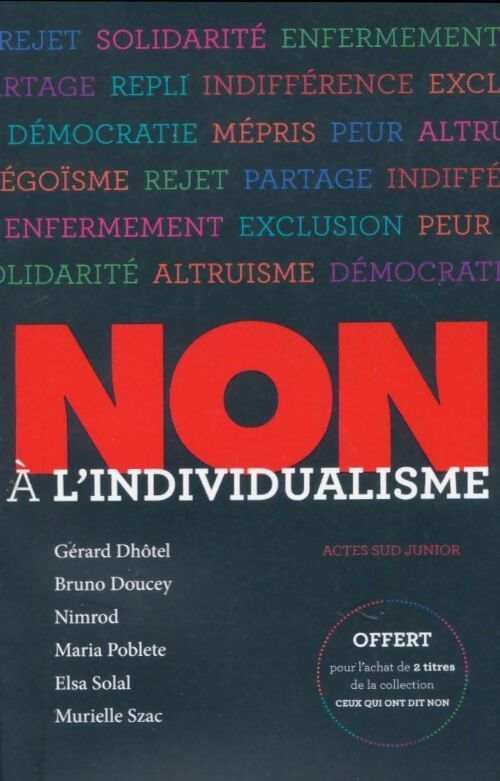 Non à l'individualisme - Collectif - Livre