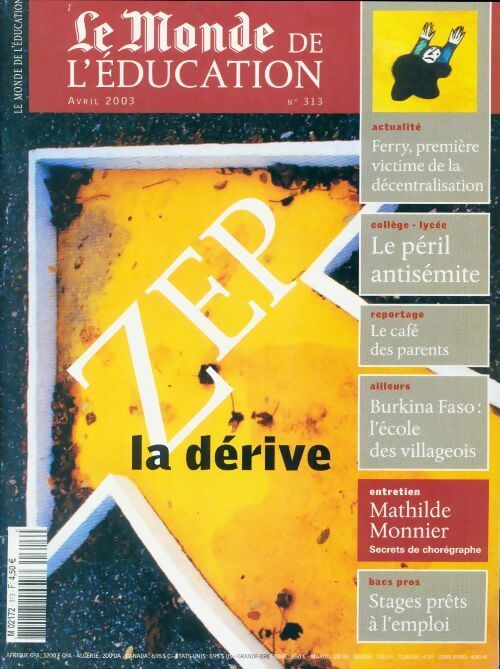 Le Monde de l'éducation n°313 : ZEP, la dérive - Collectif - Livre