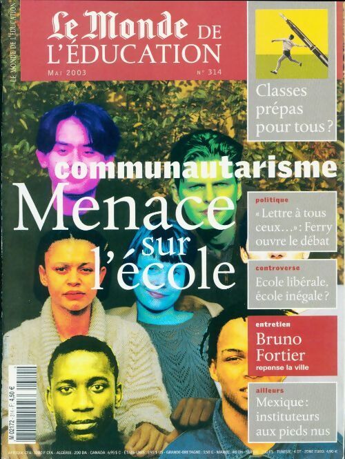 Le Monde de l'éducation n°314 : Communautarisme - Collectif - Livre
