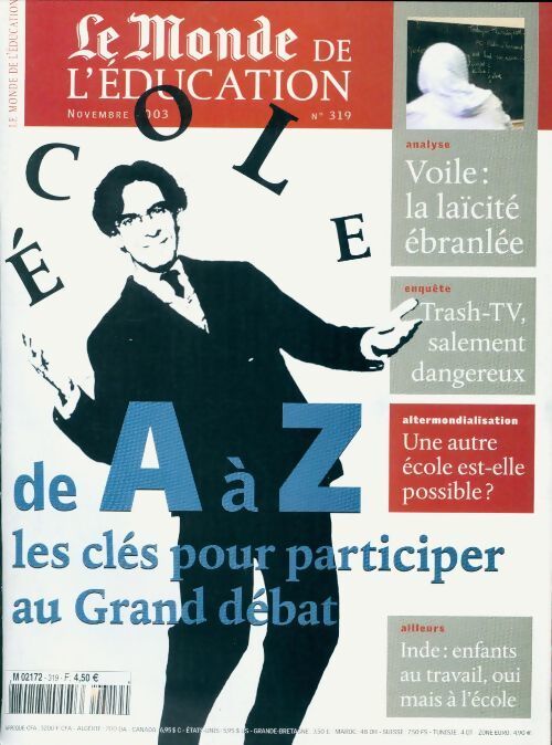 Le Monde de l'éducation n°319 : De A à Z, les clés pour participer au Grand débat - Collectif - Livre