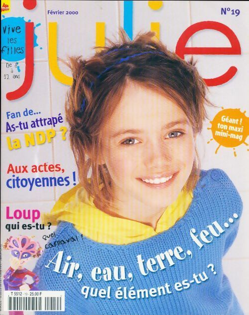 Julie n°19 : Air, eau, terre, feu... quel élément es-tu ? - Collectif - Livre
