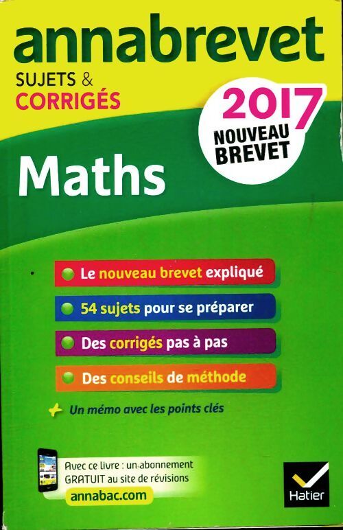 Annabrevet 2017 maths 3e : Sujets et corrigés - Emmanuelle Michaud - Livre