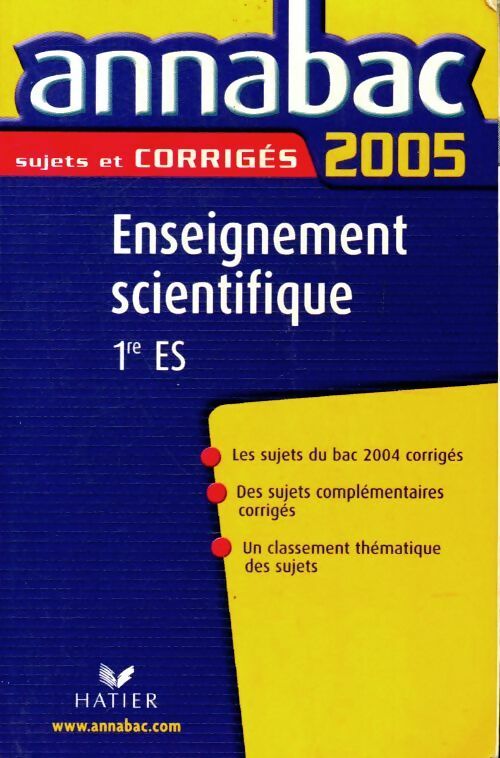 Enseignement scientifique 1e es : Sujets et corrigés - Sylvie Guérin-Bodeau - Livre