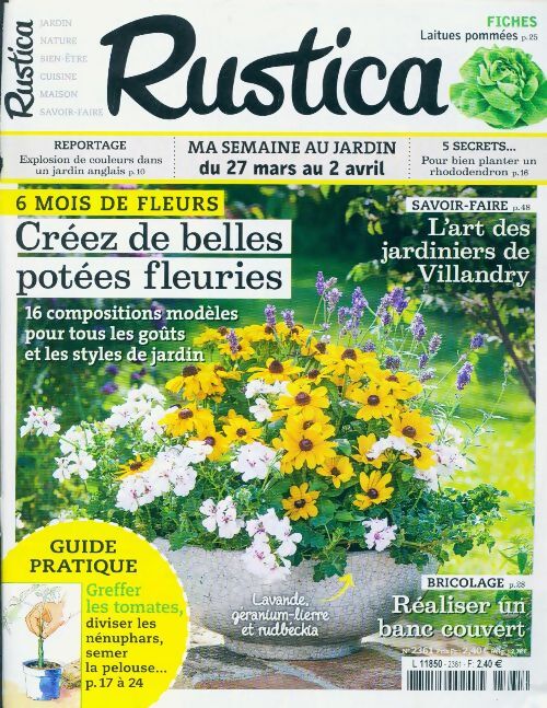 Rustica n°2361 : Créez de belles potées fleuries - Collectif - Livre
