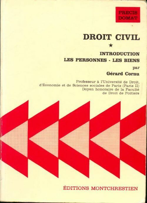 Droit civil Tome I : Introduction à l'étude du droit privé - Christian Larroumet - Livre