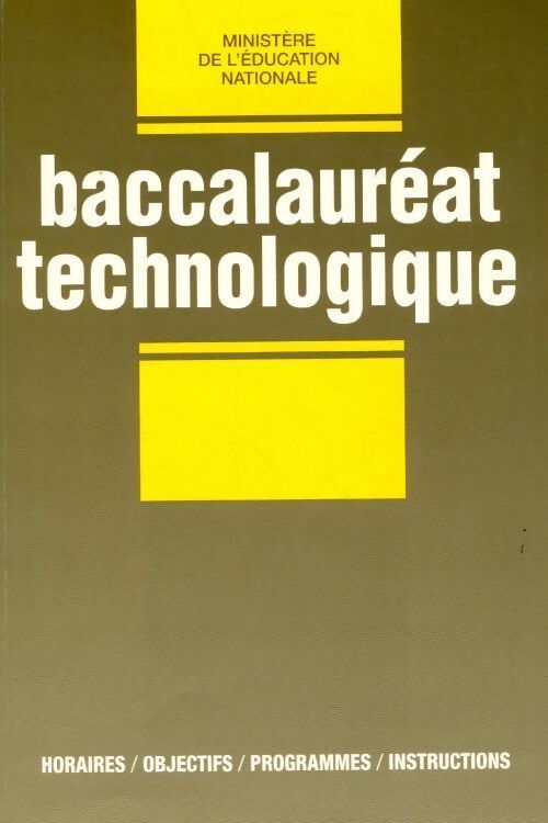 Baccalauréat technologique - Collectif - Livre